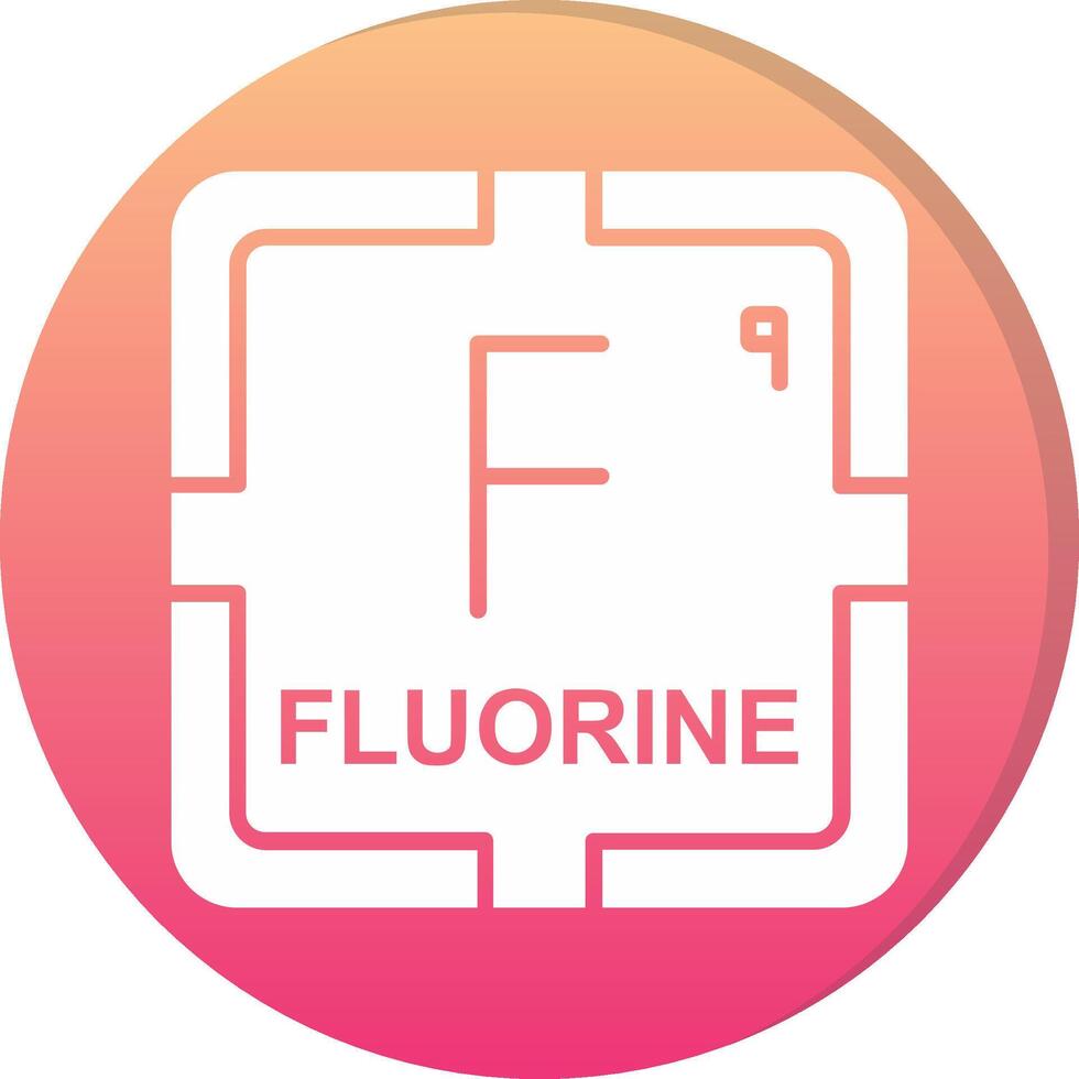 Fluorine Circle Icon vector