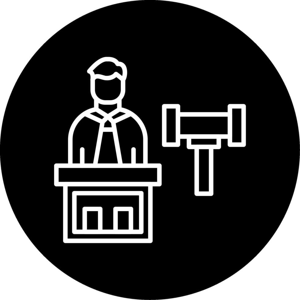 Judge Circle Icon vector