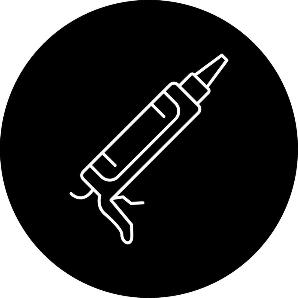 Sealant Gun Circle Icon vector