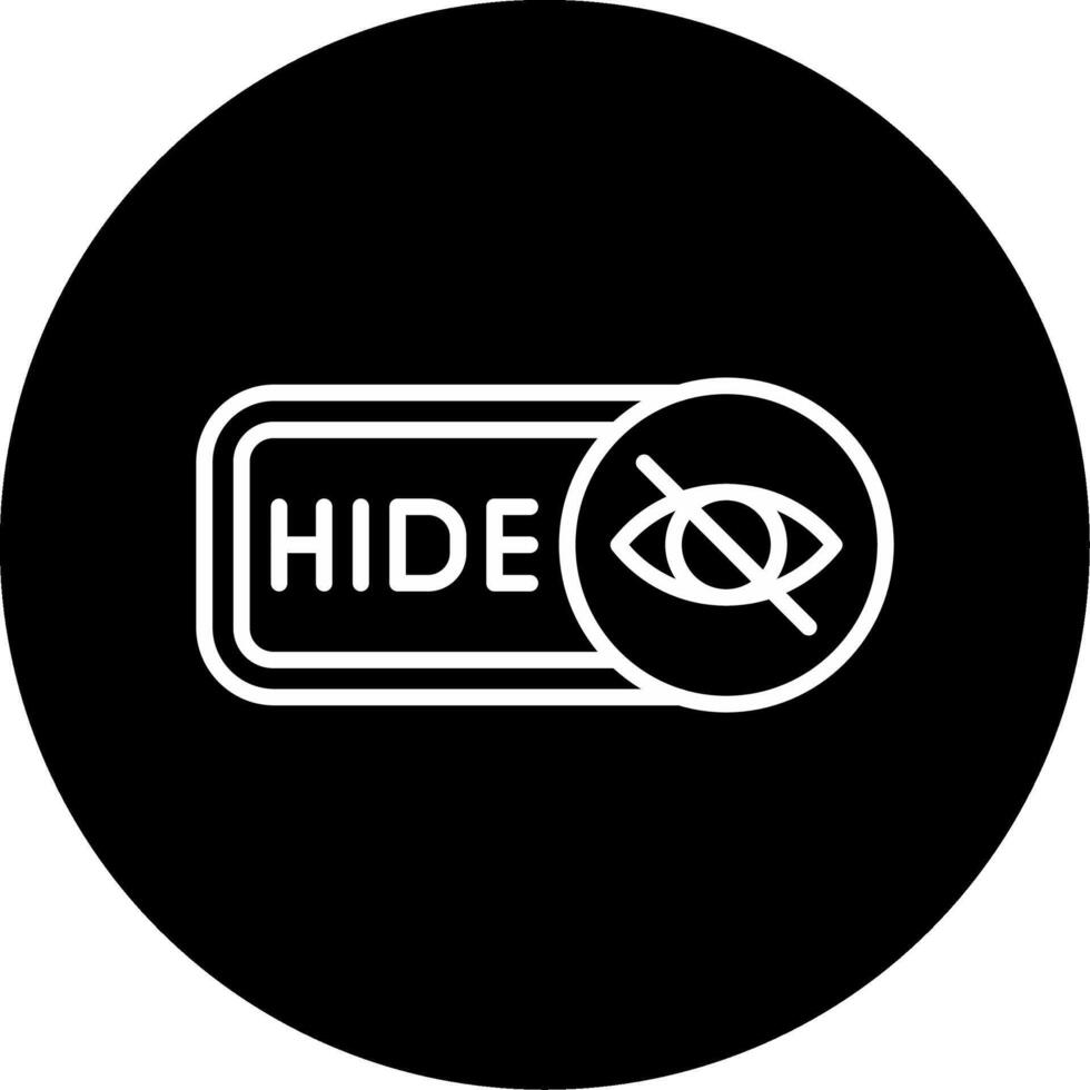 Hide Circle Icon vector