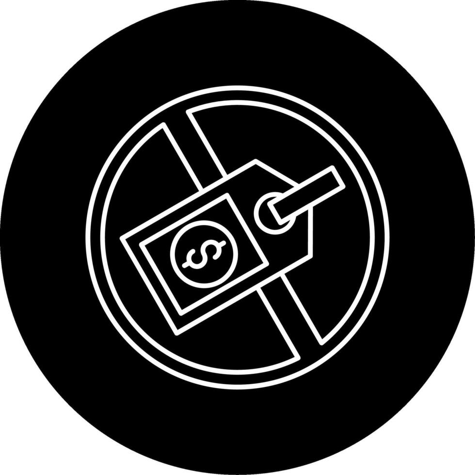 No Sales Circle Icon vector