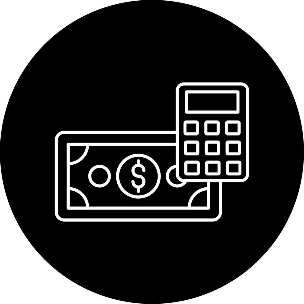 Money Calculation Circle Icon vector
