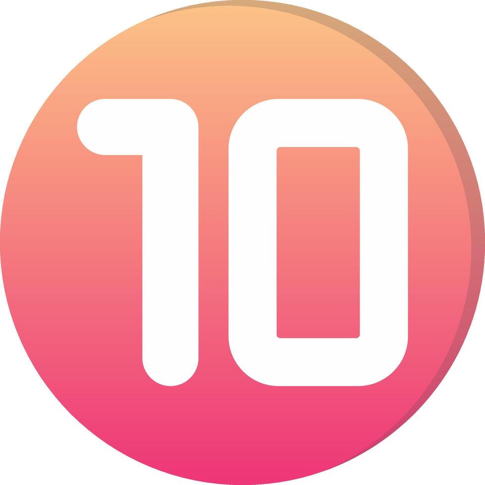 Ten Circle Icon vector