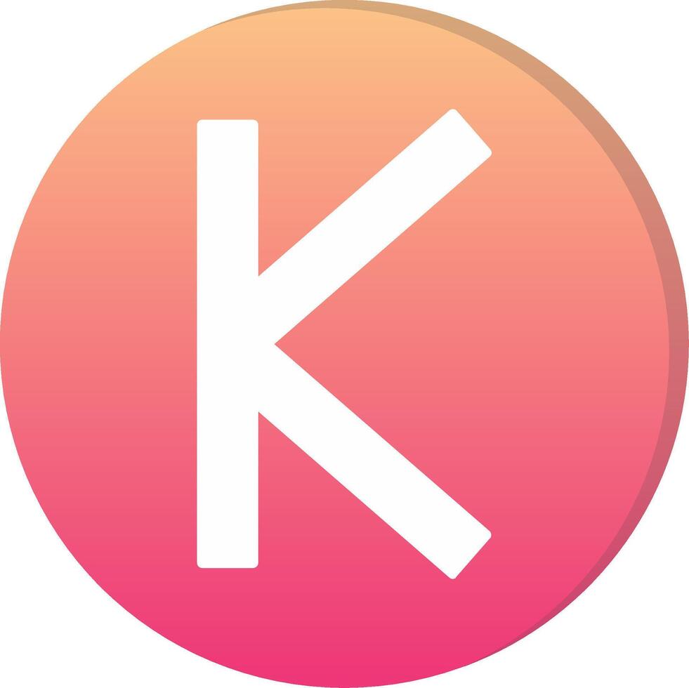 Capital K Icon vector