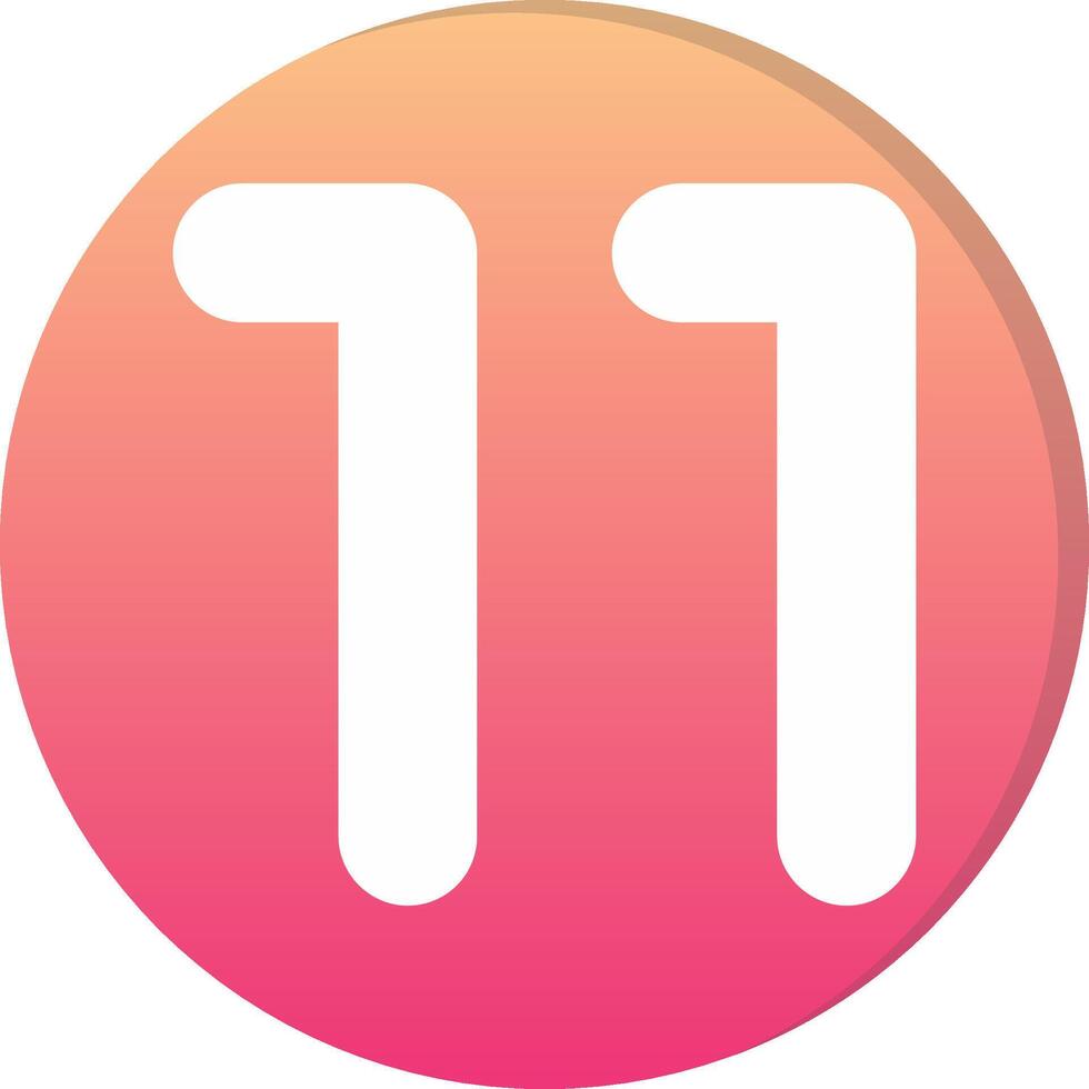 Eleven Circle Icon vector