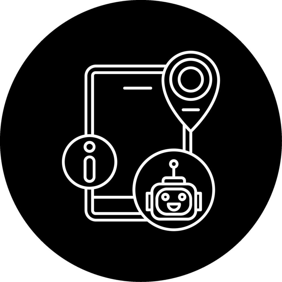 Virtual Assistant Circle Icon vector
