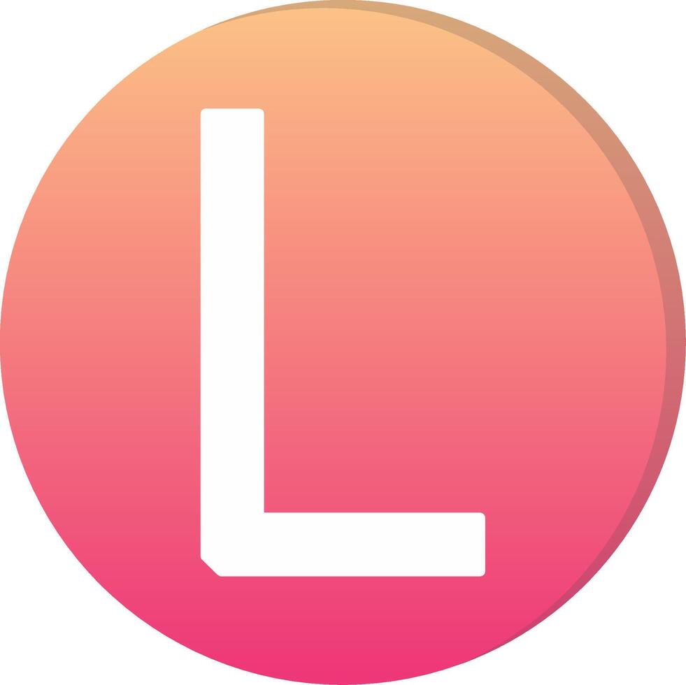 Capital L Icon vector
