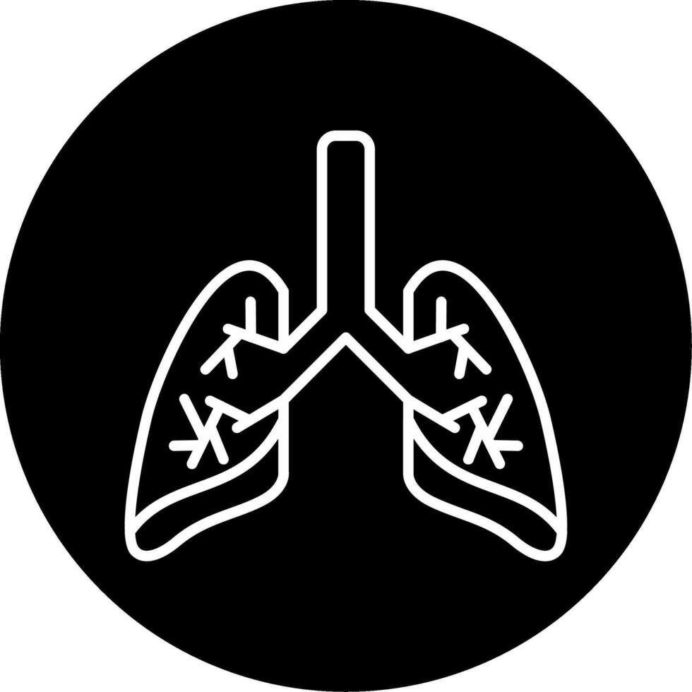Lungs Circle Icon vector