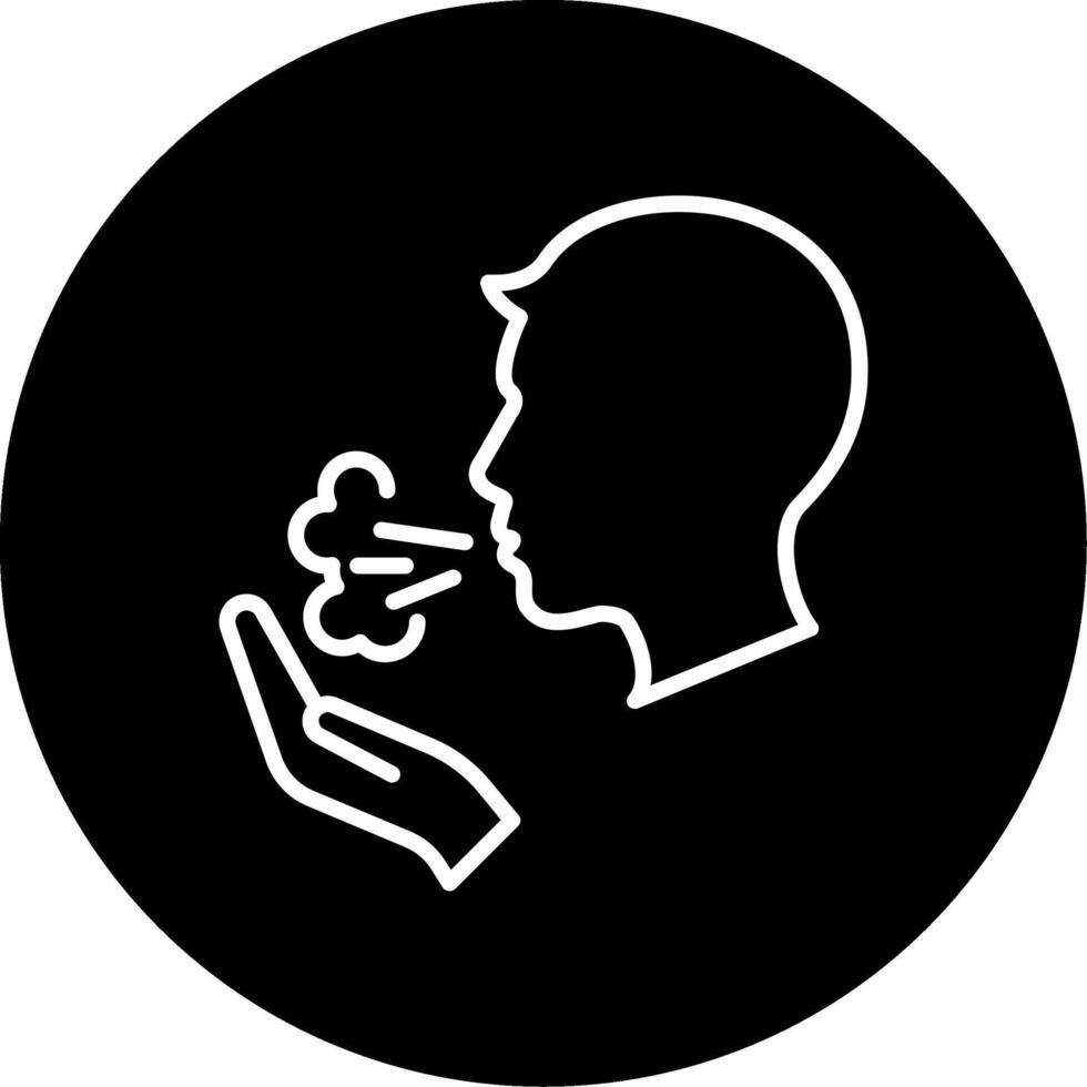 Blood Cough Circle Icon vector