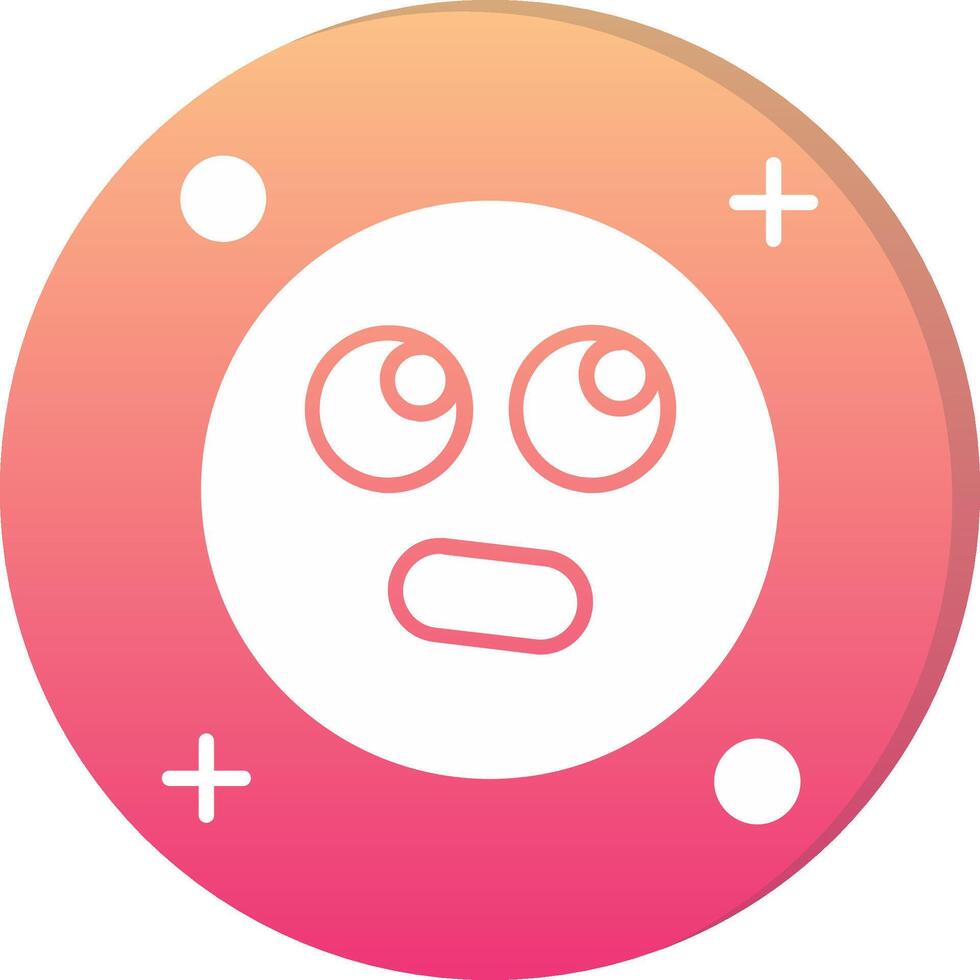 Rolling eyes Circle Icon vector