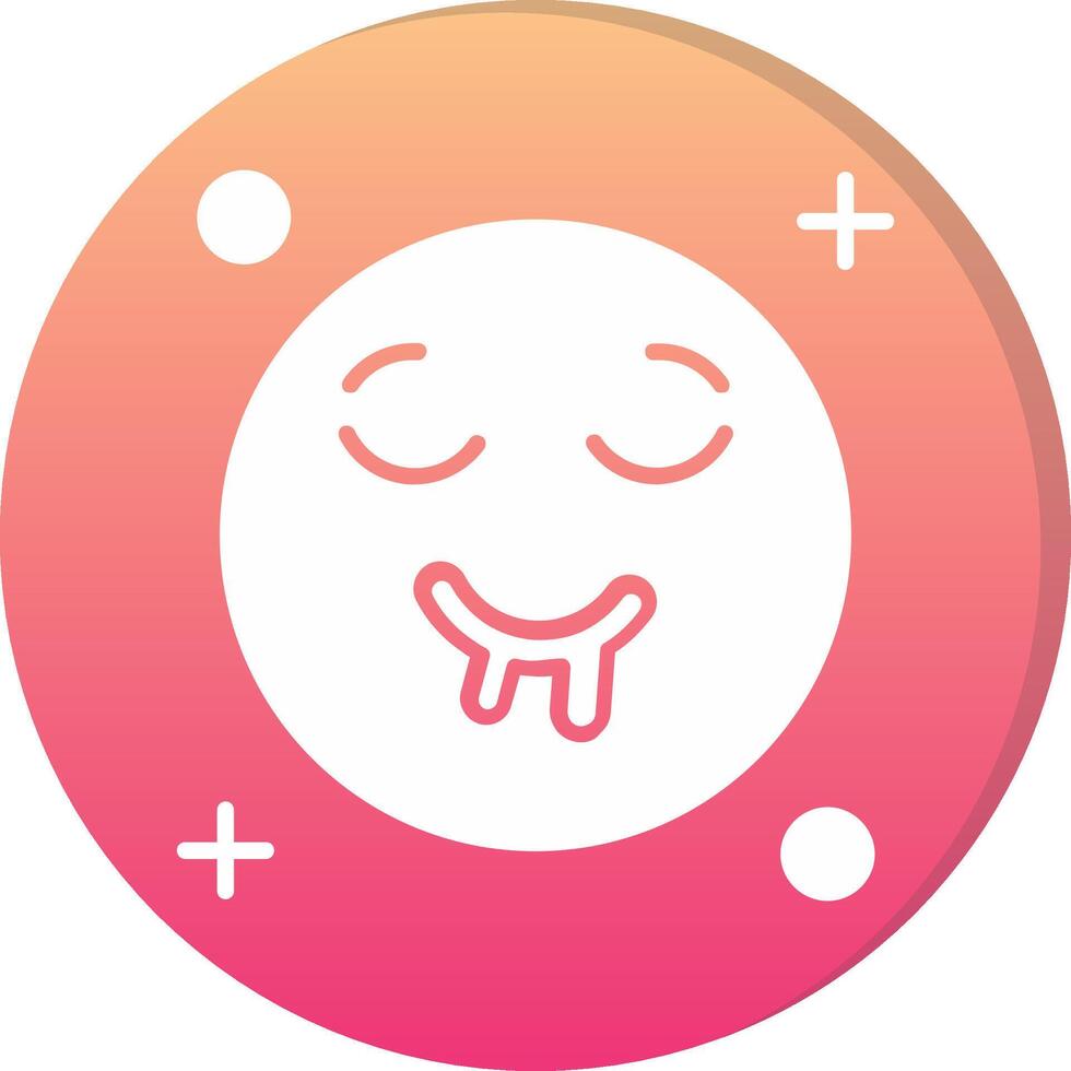 Drooling Circle Icon vector