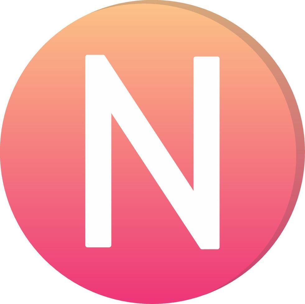 Capital N Icon vector