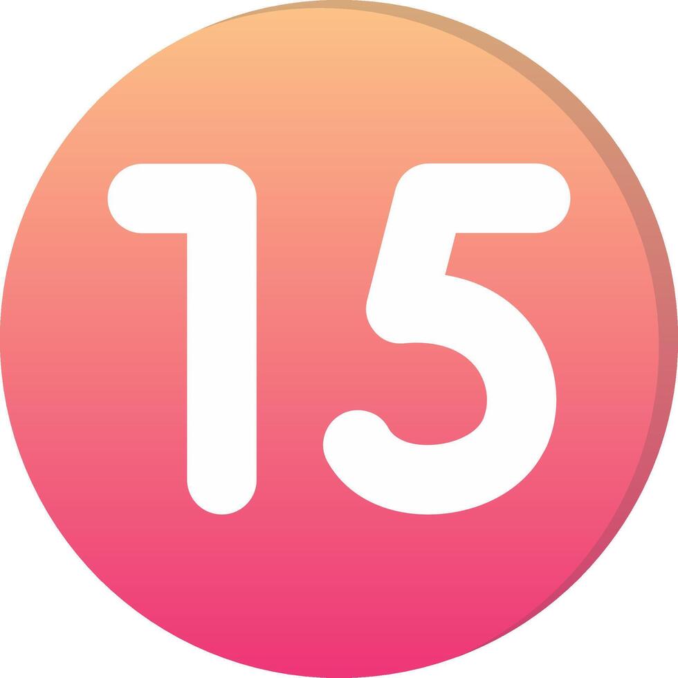 Fifteen Circle Icon vector