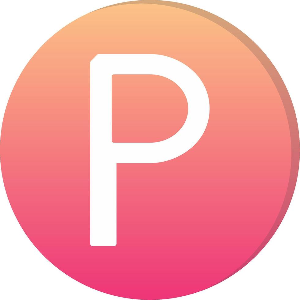 Capital P Icon vector