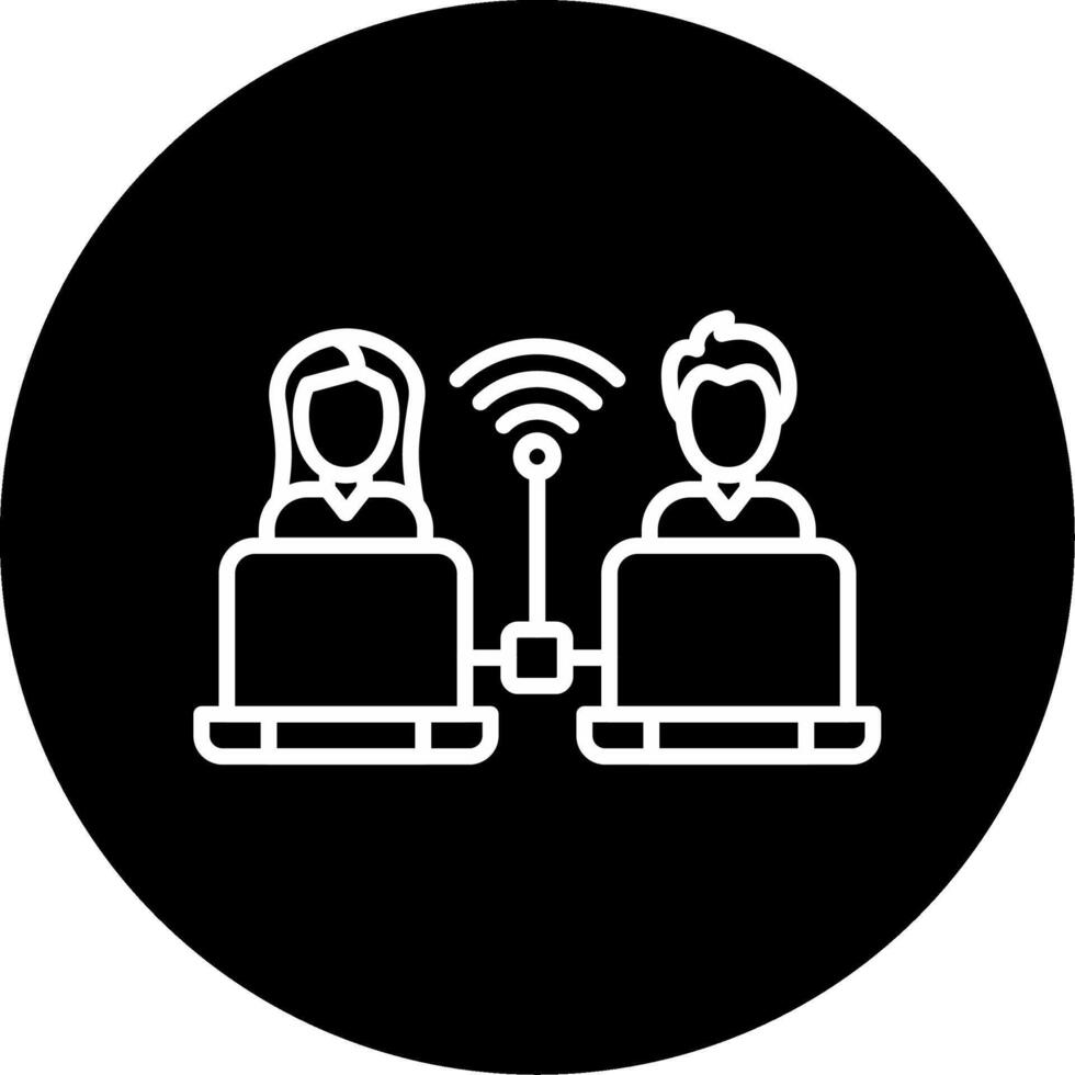 Remote Access Circle Icon vector