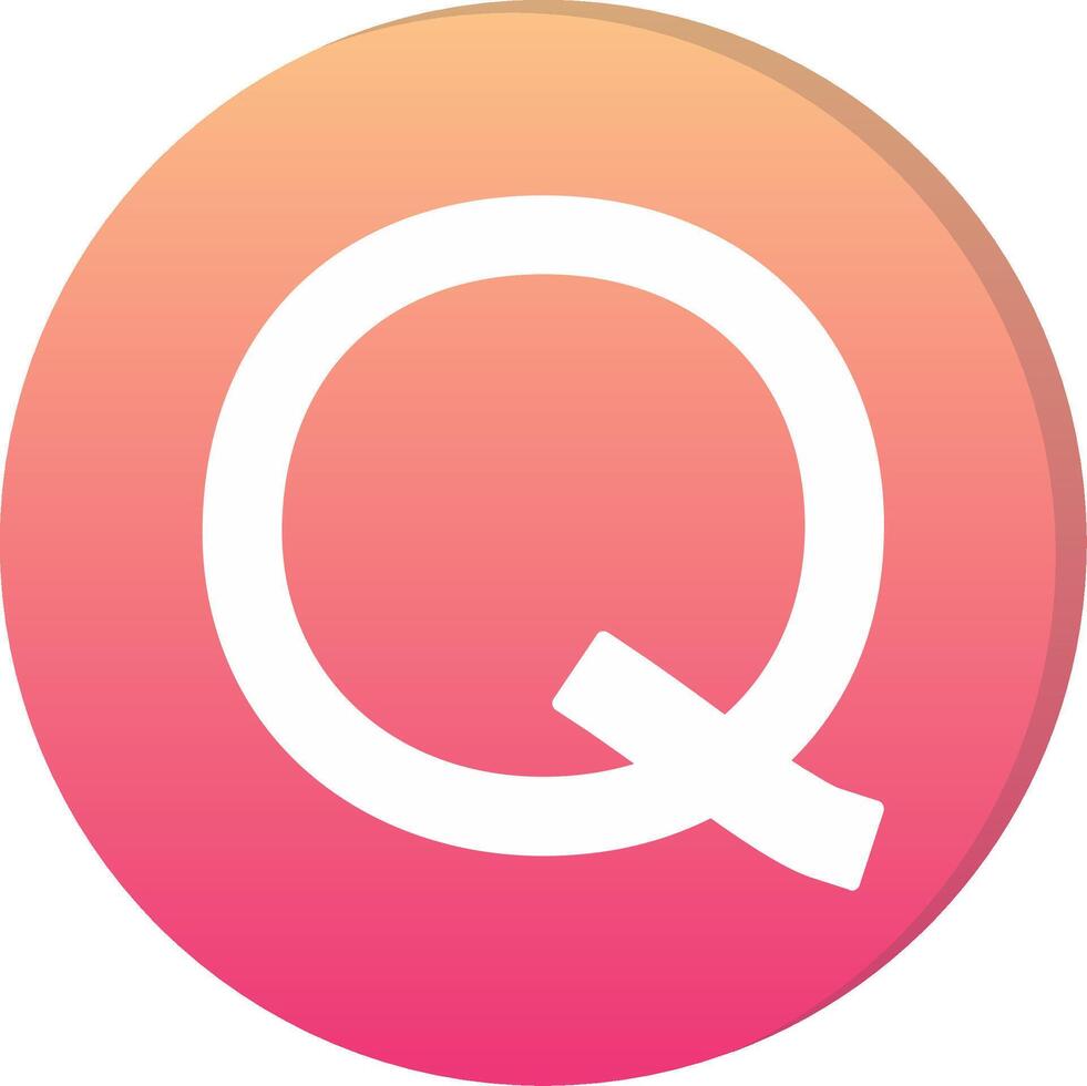 Capital Q Icon vector