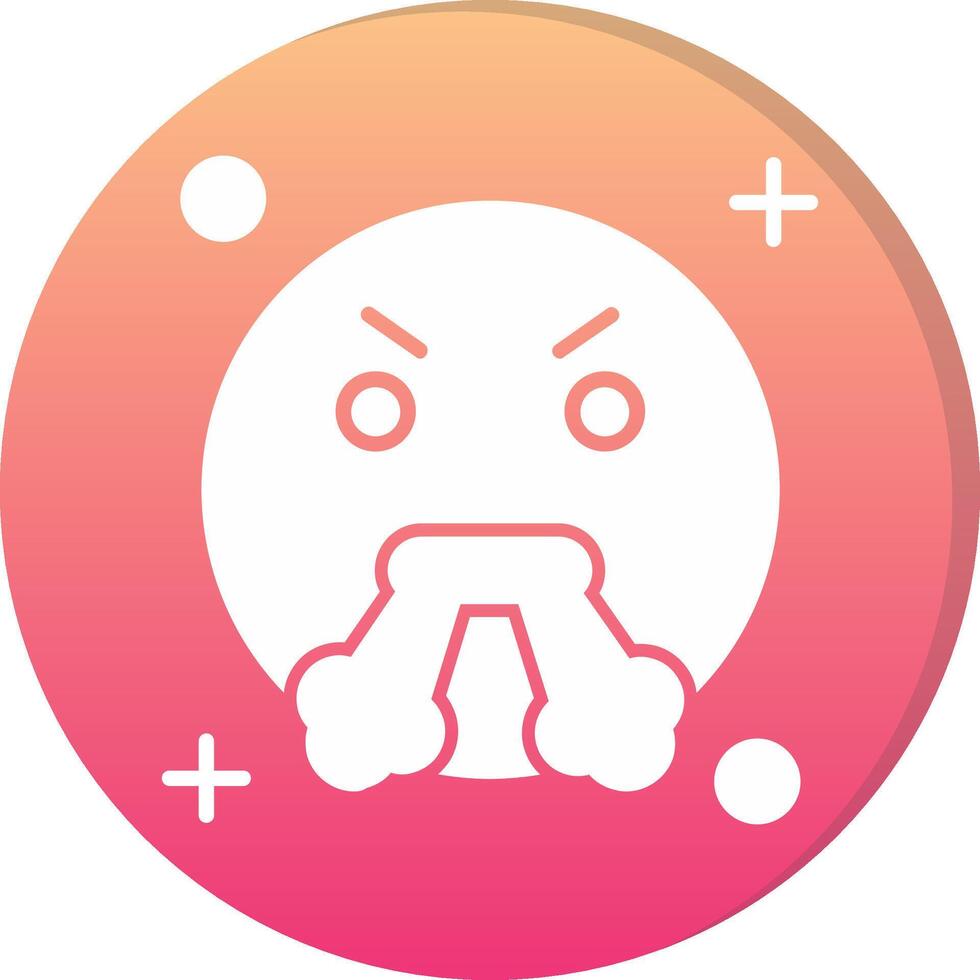 Angry Circle Icon vector