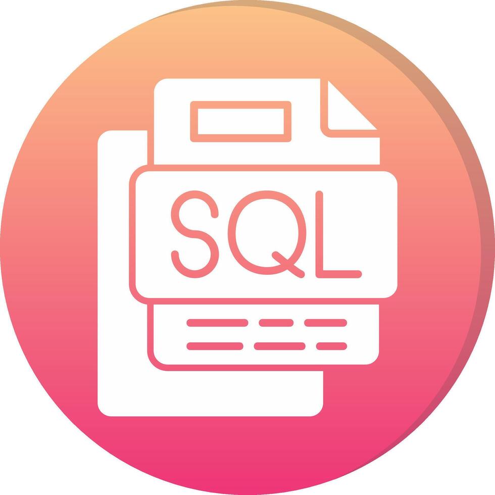 SQL File Circle Icon vector