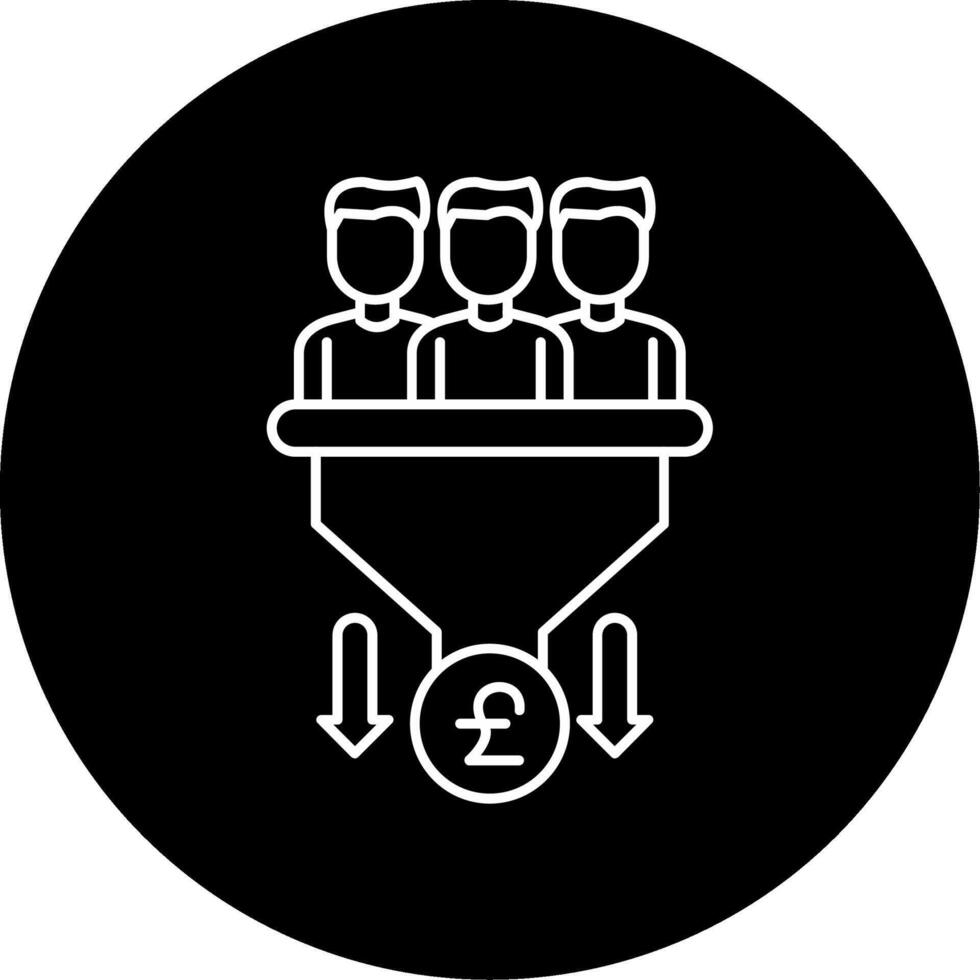 Sales PipeCircle Circle Icon vector