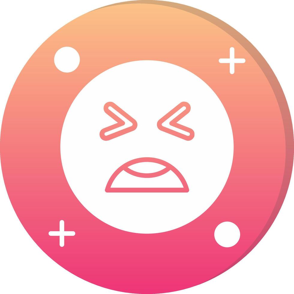 Anguish Circle Icon vector
