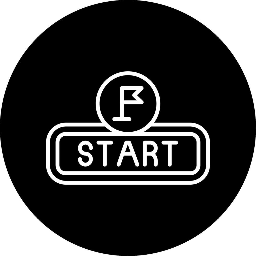 Start Circle Icon vector
