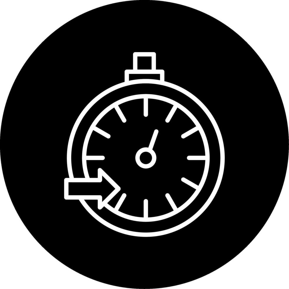 Pace Clock Circle Icon vector