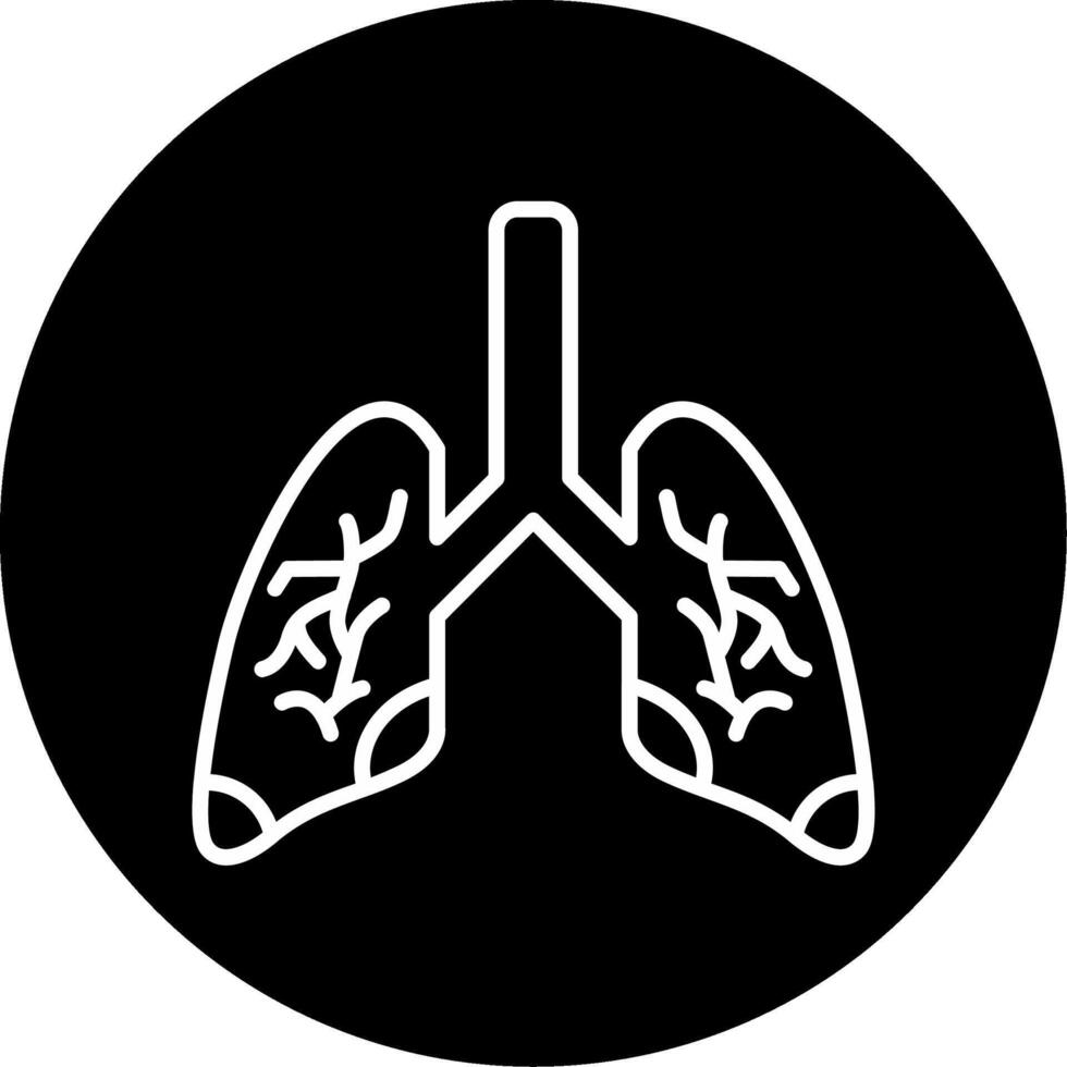 Bad Lungs Circle Icon vector