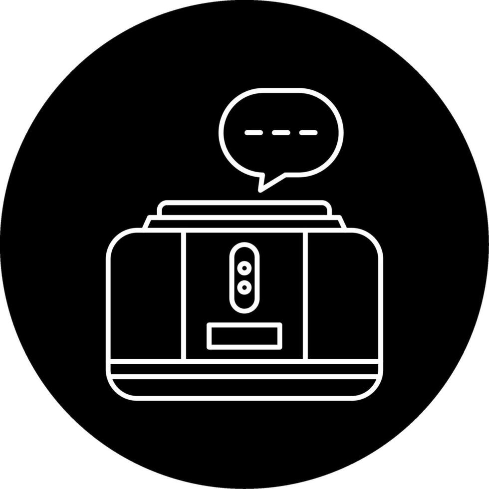 Virtual Assistant Circle Icon vector