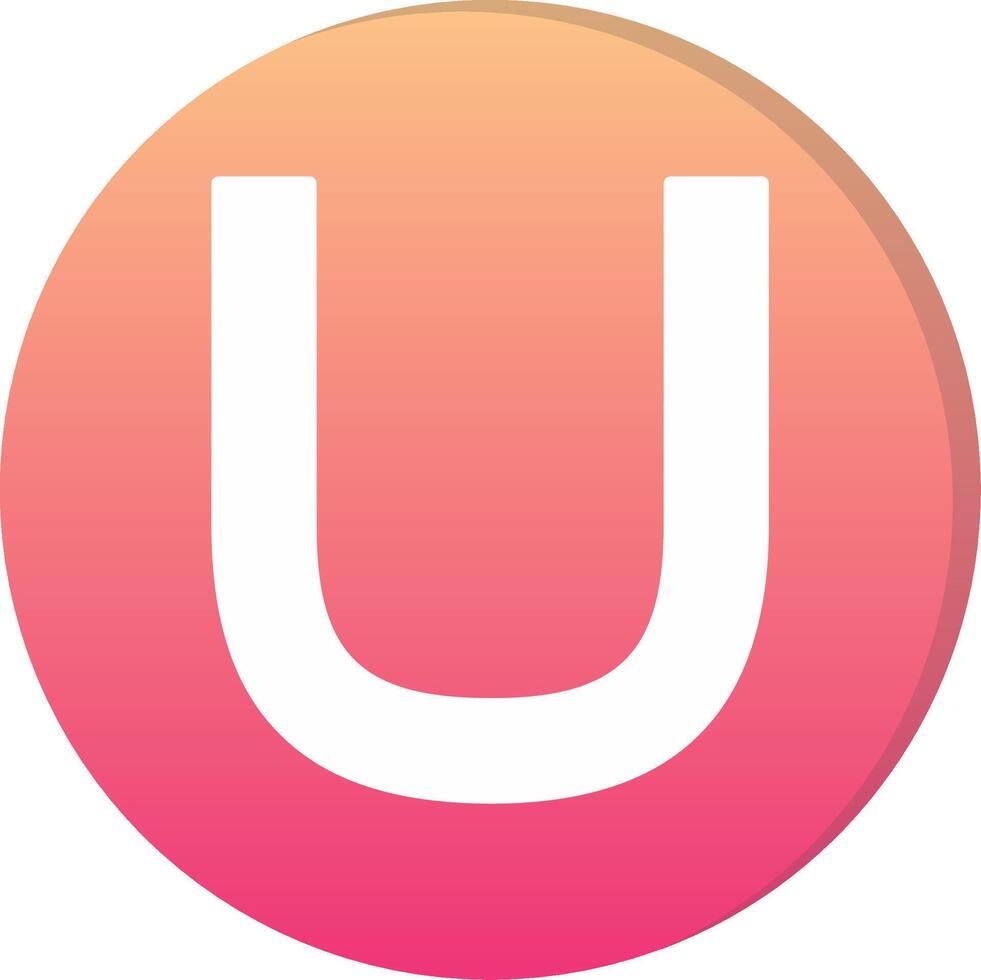 Capital U Icon vector