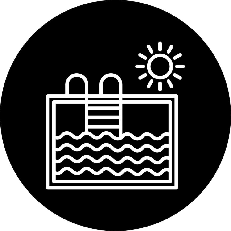 Swimming Pool Circle Icon vector
