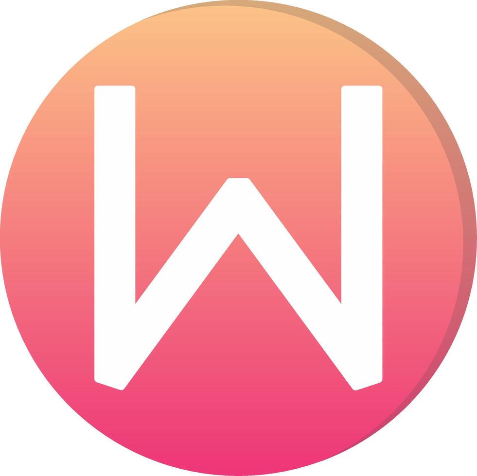 Capital W Icon vector