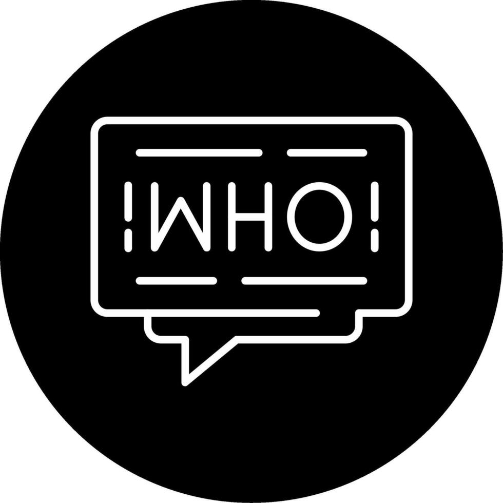 Who Circle Icon vector