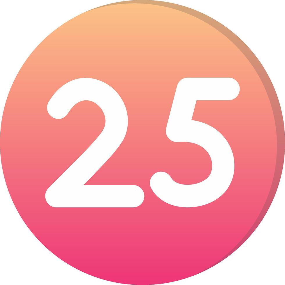 Twenty five Circle Icon vector