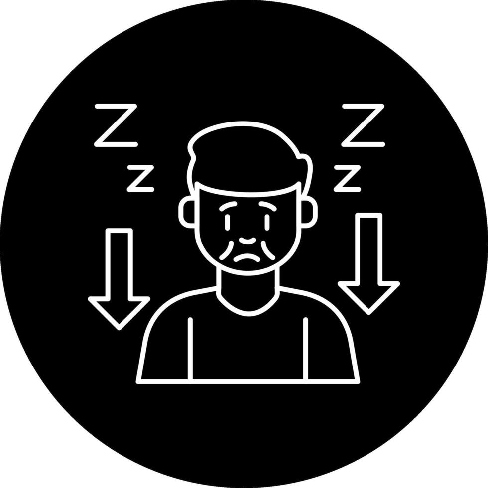Tiredness Circle Icon vector