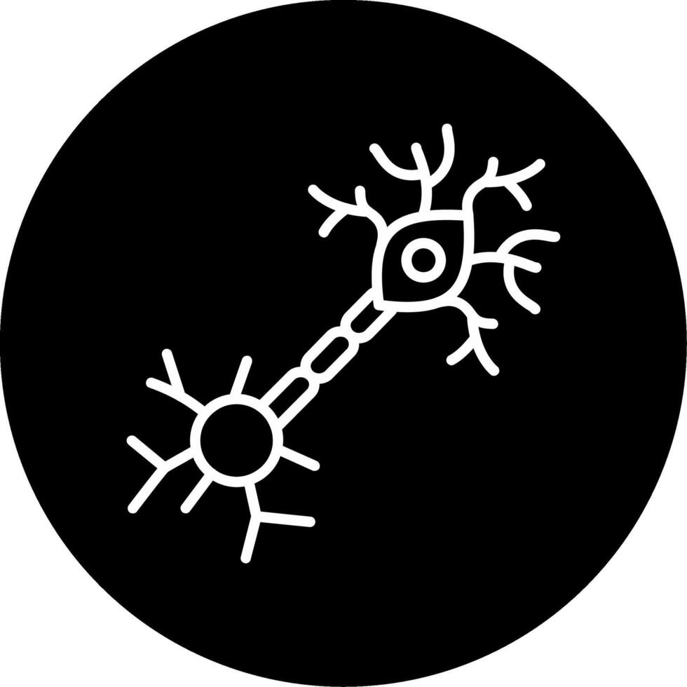 Multipolar Neuron Circle Icon vector