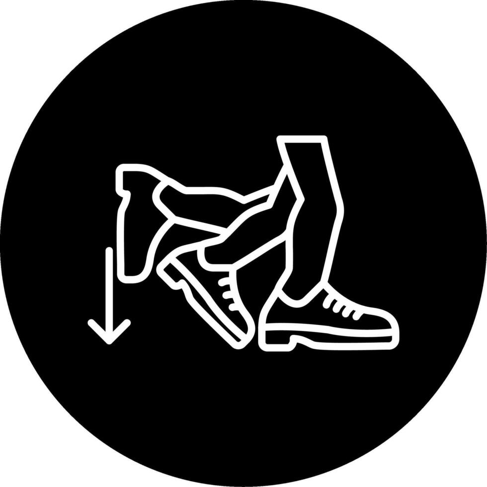 Toe Beat Circle Icon vector