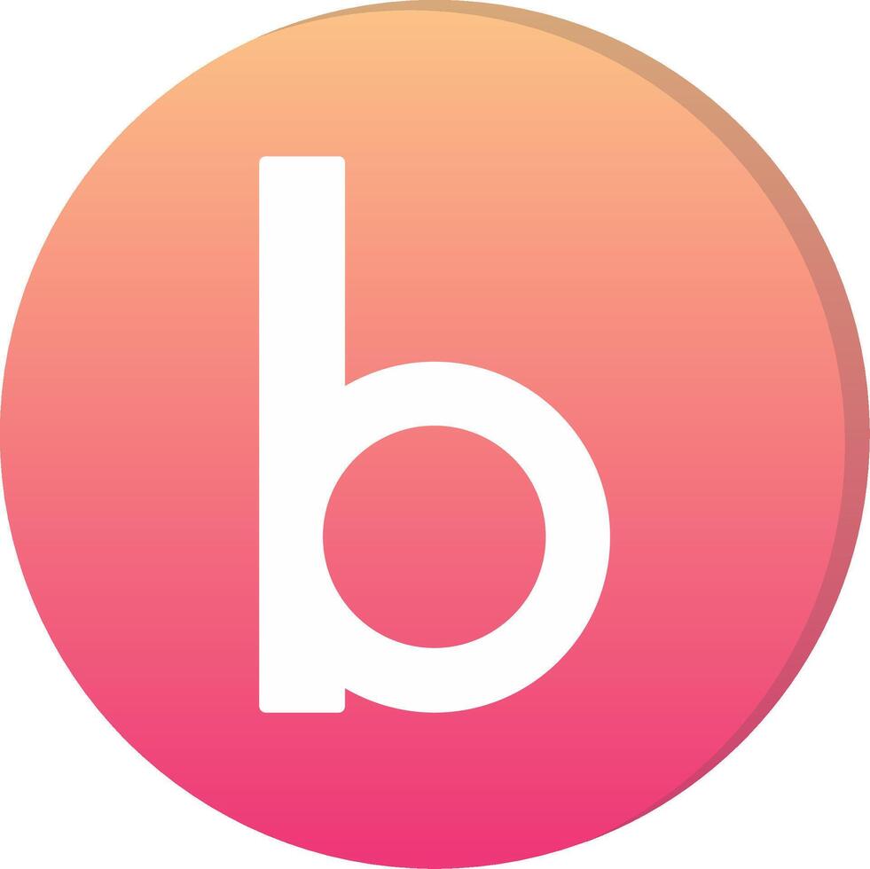 Small b Icon vector