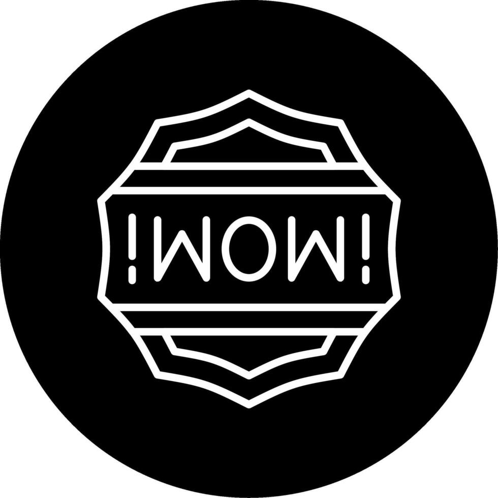 Wow Circle Icon vector