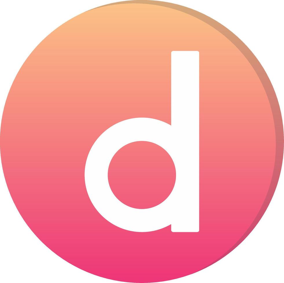 Small d Icon vector