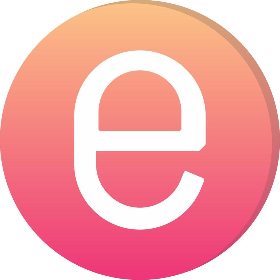 Small e Icon vector