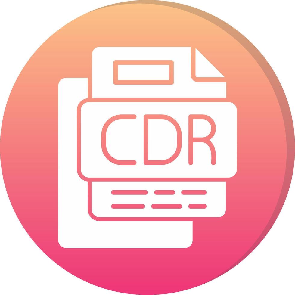 CDR File Circle Icon vector