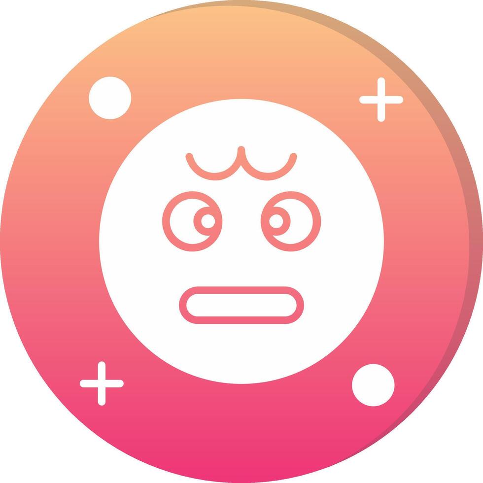Angry Circle Icon vector