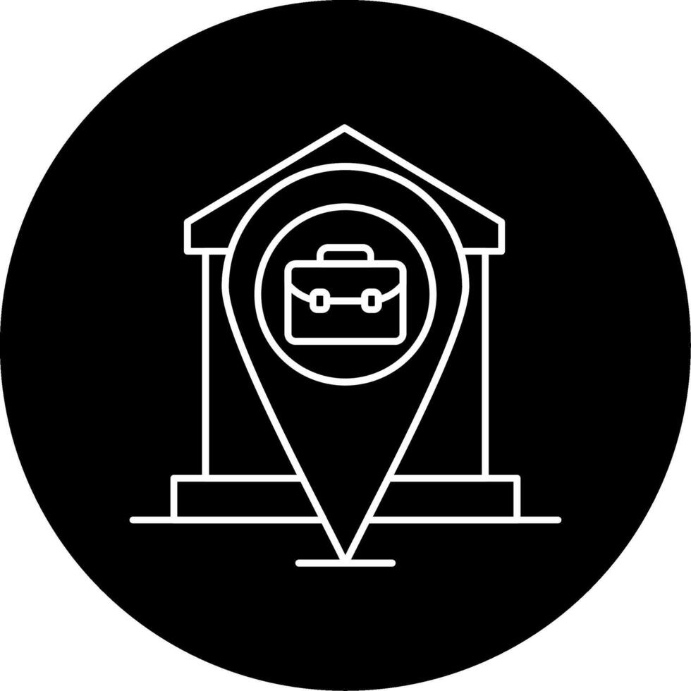 Remote Working Circle Icon vector