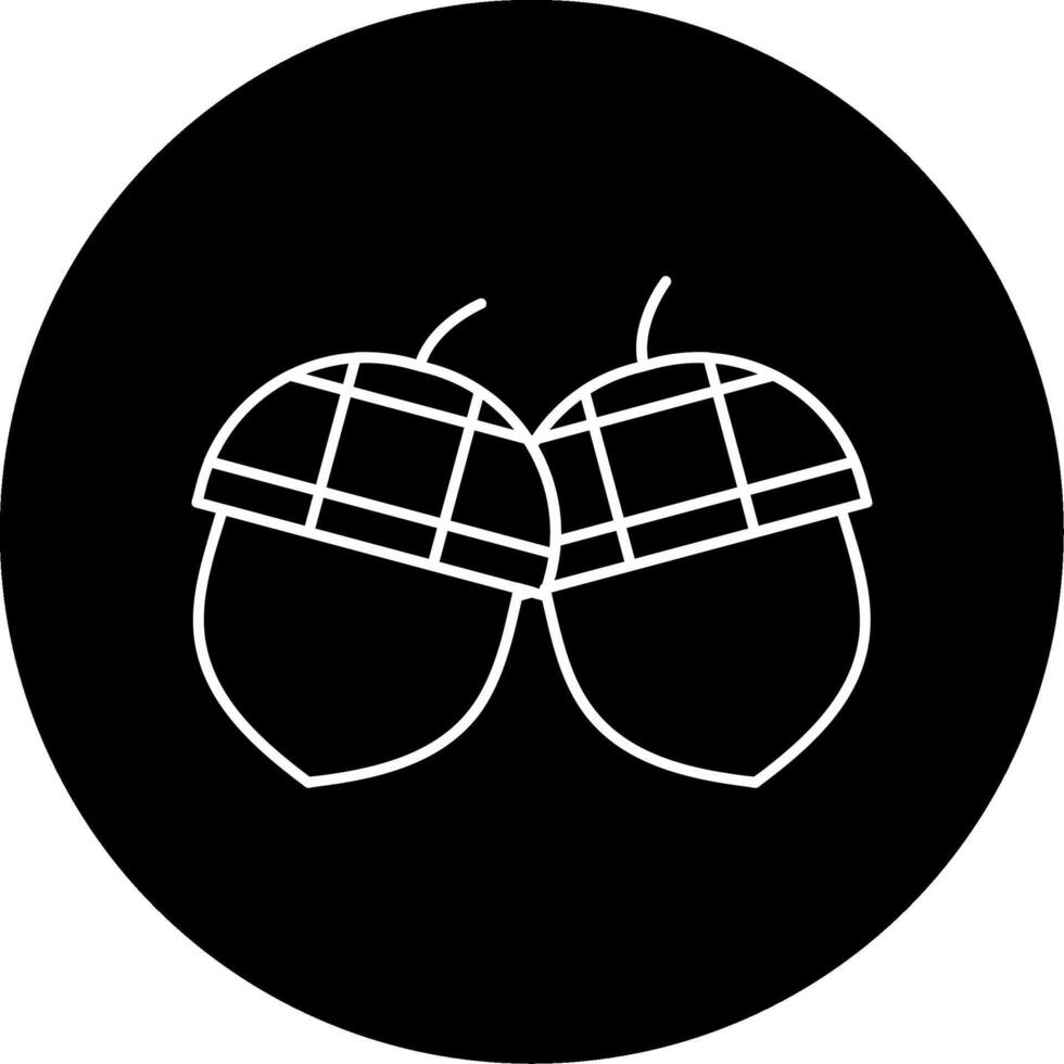 Acorn Circle Icon vector
