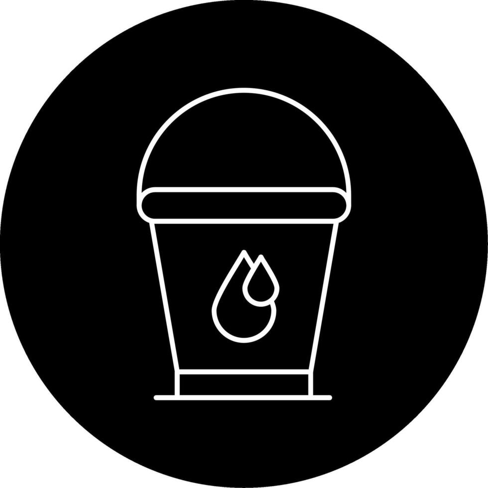Water Bucket Circle Icon vector