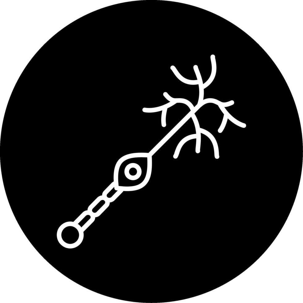 Unipolar Neuron Circle Icon vector