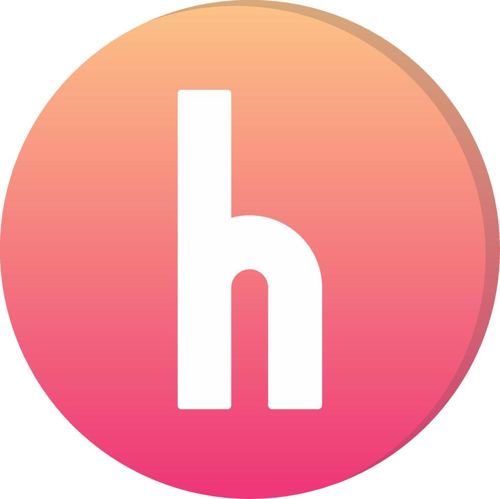 Small h Icon vector