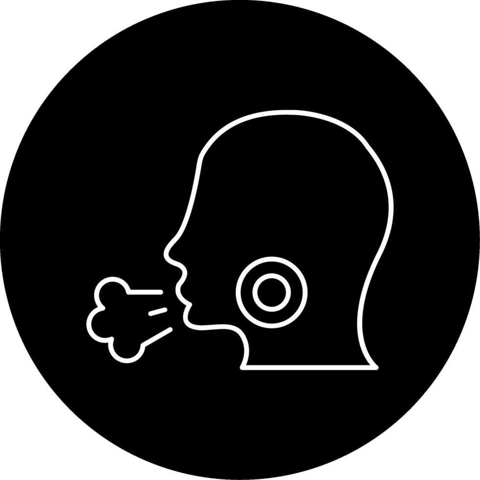 Cough Circle Icon vector