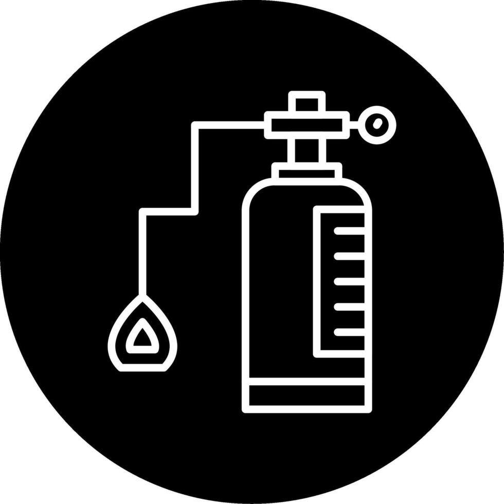 Oxygen Tank Circle Icon vector