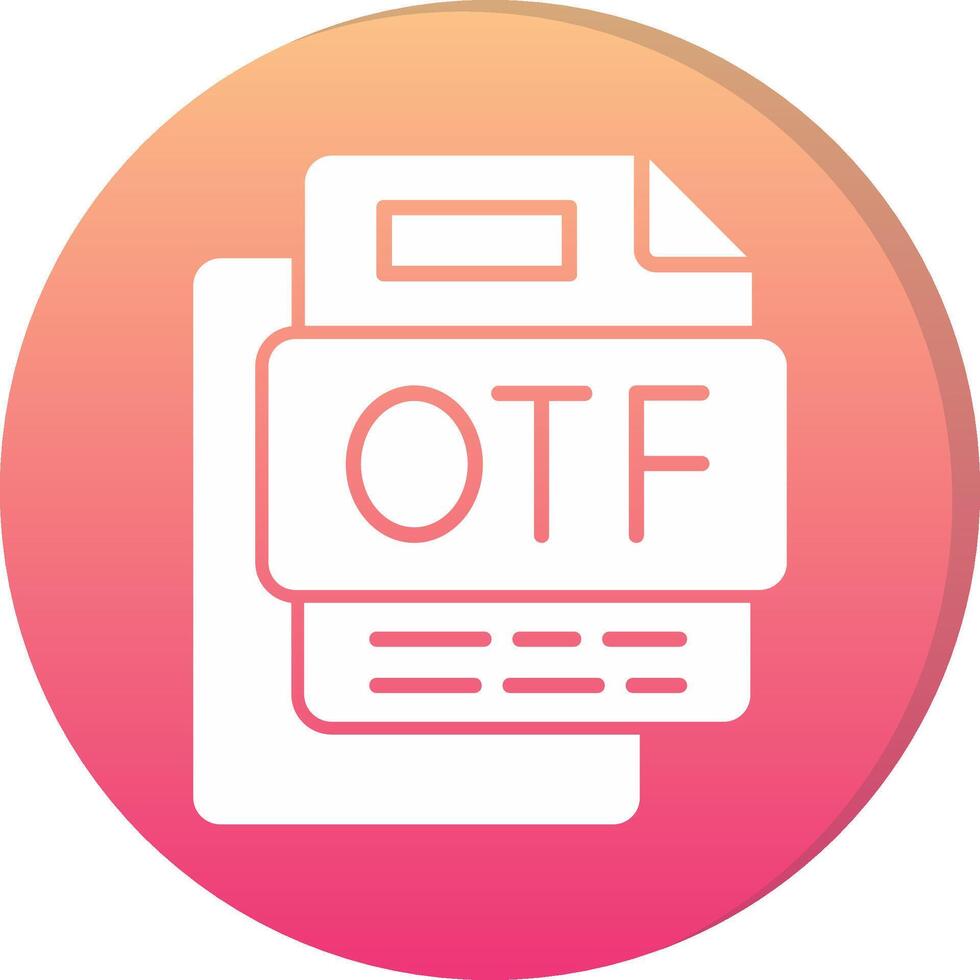 OTF File Circle Icon vector